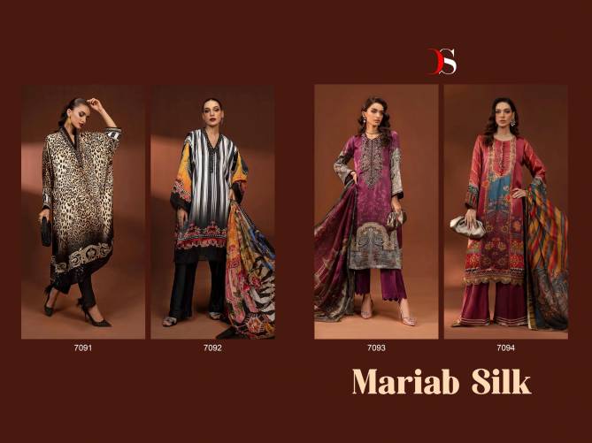 Mariab Silk By Deepsy Embroidered Satin Pakistani Suits Wholesale Shop In Surat
